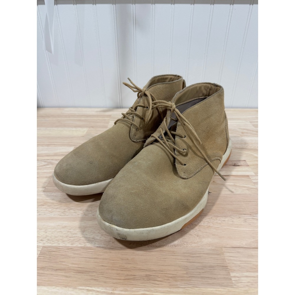 OrthoComfoot High Top Suede Ankle Boot Comfort Tan White Casual Men Size 13